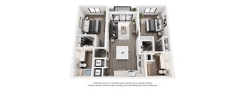CERU Apartments in Boca Raton Florida photo of two bedroom floorplan