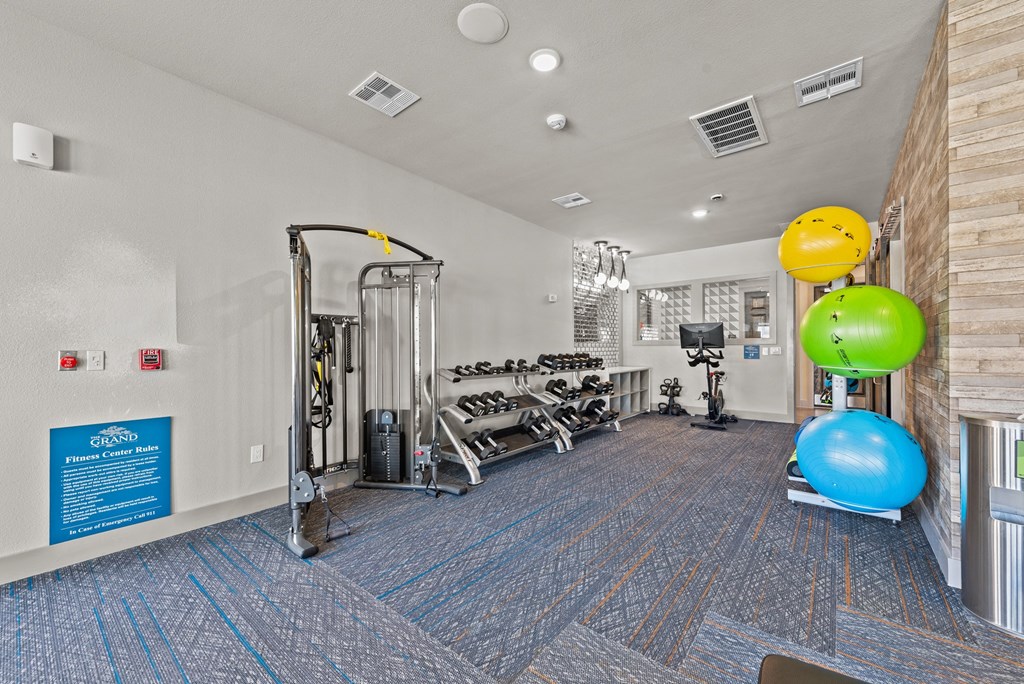 the gym at the preserve at green valley apartments