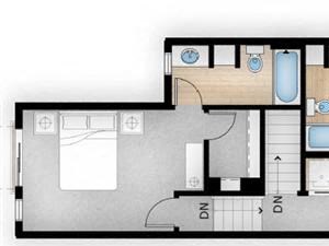 2 Bed 2 Bath 1206 square feet floor plan Spruce