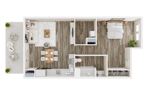 studio apartment floor plan