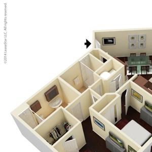 2 Bed - 2 Bath |1138 sq ft B3 floorplan