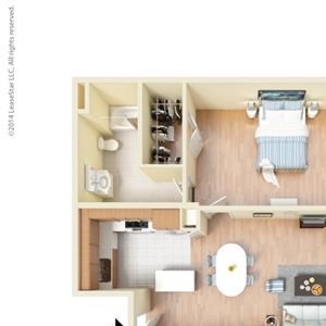 2 Bed - 2 Bath, 1113 square feet B2 floor plan