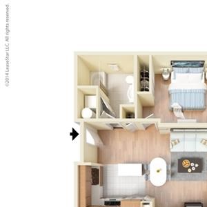 2 Bed - 2 Bath, 1029 square feet B3 floor plan