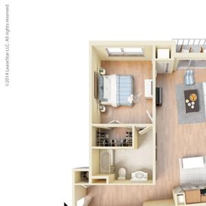 2 Bed - 2 Bath, 1239 square feet B9 floor plan