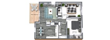 bedroom floor plan an in 2 bed 2 bath