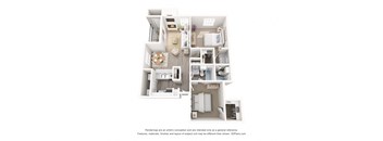 a floor plan of a 1 bedroom with a bathroom and a balcony