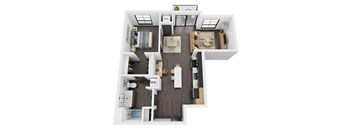 Carbon31 Pine 4 floor plan 808 square feet