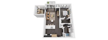 a floor plan of a 1 bedroom apartment at carbon31 in bloomington, mn