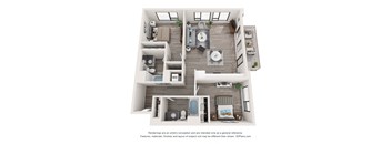 bedroom floor plan an open concept living room and kitchen with a large eat in kitchen