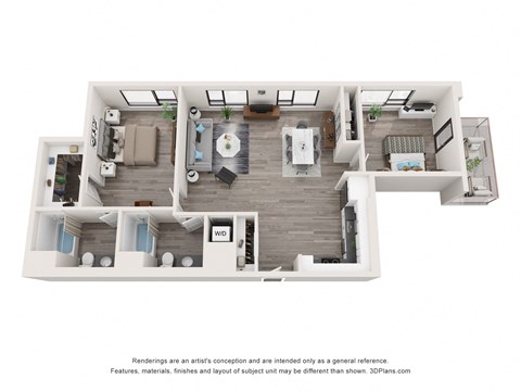 bedroom floor plan an opens up concept in this design