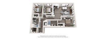 a floor plan is shown with the furniture shown in the image