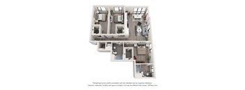 bedroom floor plan at the villas at falling waters apartments in omaha ne