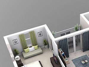 2 Bed, 2 Bath, 1211 sq. ft. Catalina Floor Plan