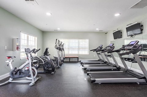 Apartments in Oak Ridge, TN for Rent- Centennial Village the gym has plenty of cardio equipment and treadmills