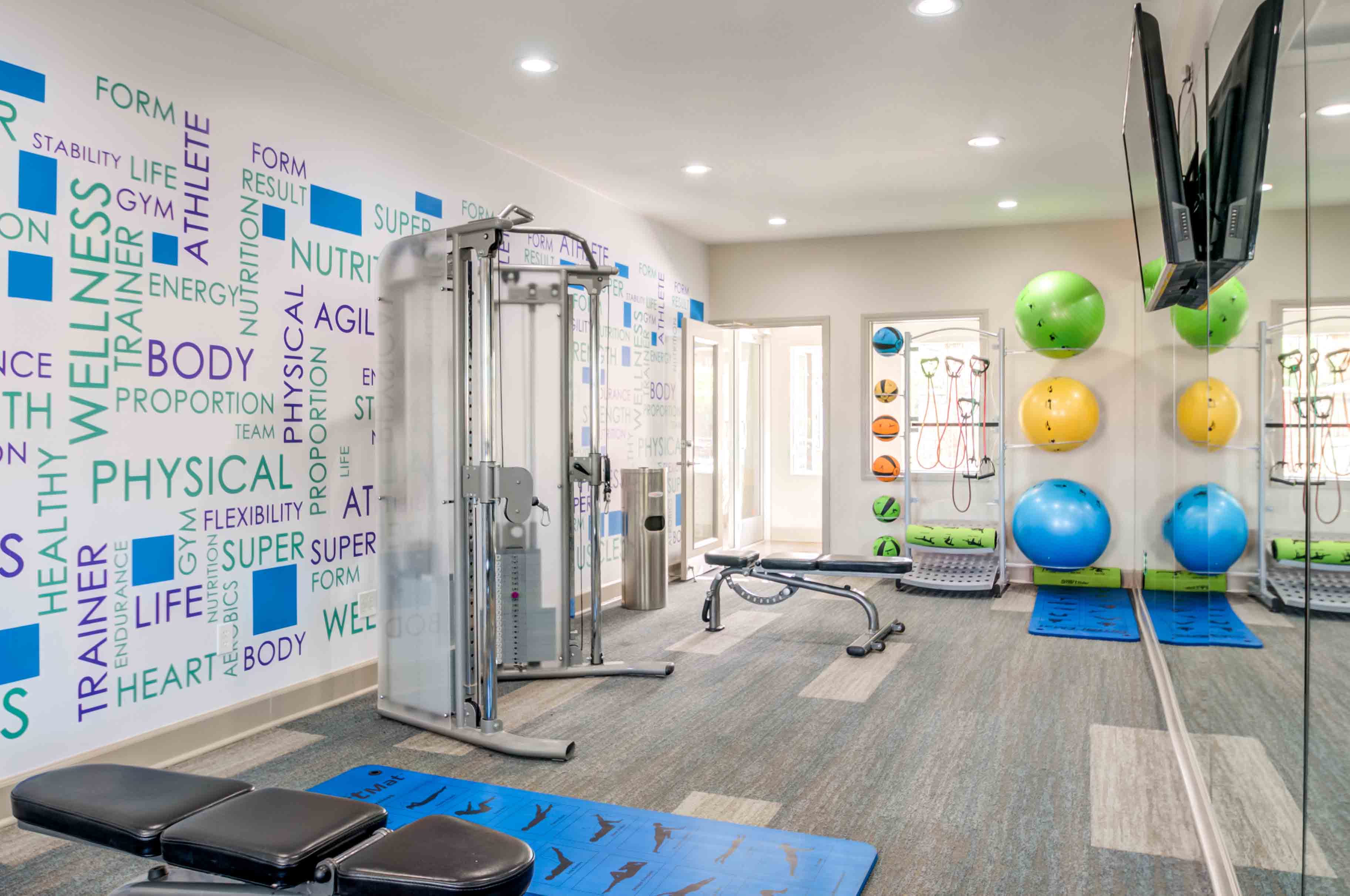 Las Vegas, NV Apartments for Rent - Cimarron Fitness Center with Excercise Balls, Resistance Bands, and More