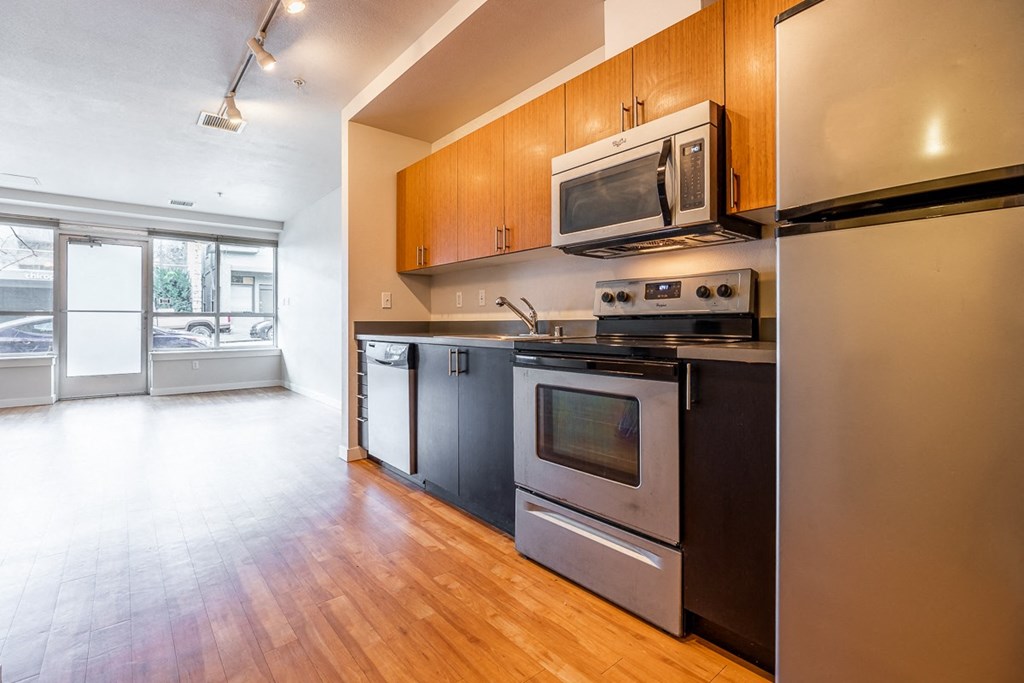 kitchen with stainless steel appliances