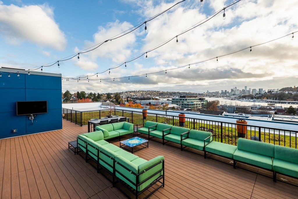 Roof Top Deck with Seattle Skyline Views