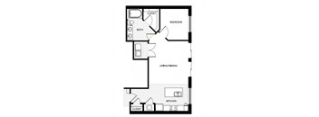 a small floor plan of a house