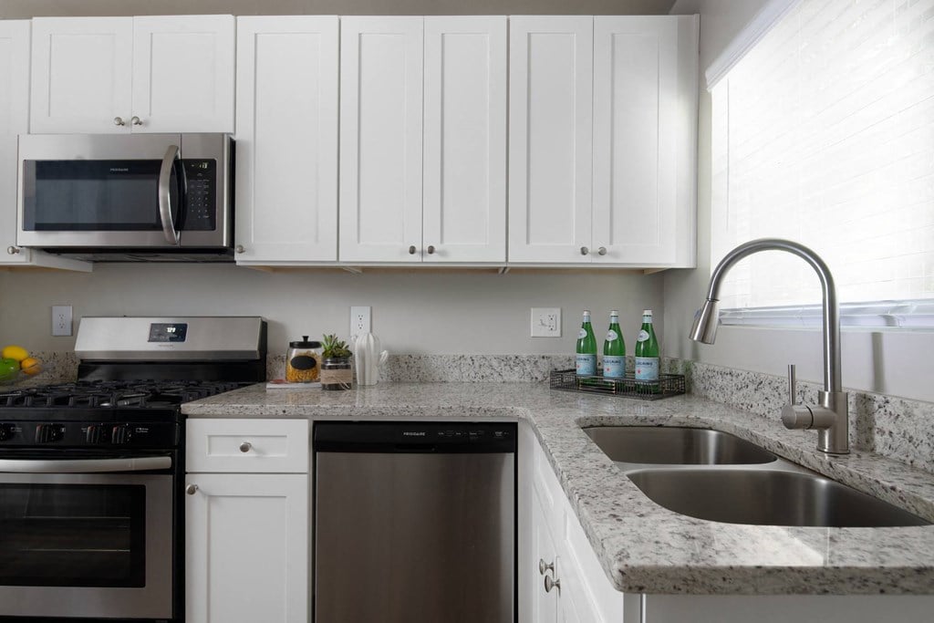 Collier Flats Atlanta GA apartment photo of  kitchen with dual sinks