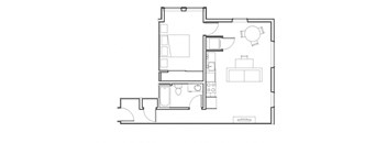 black and white floor plan of a modern house