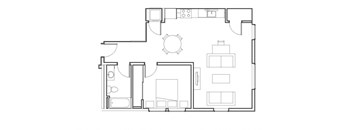 black and white floor plan of a modern house