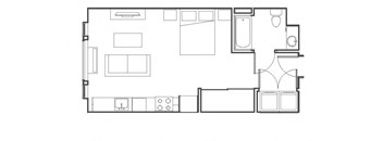a black and white drawing of a floor plan of a house