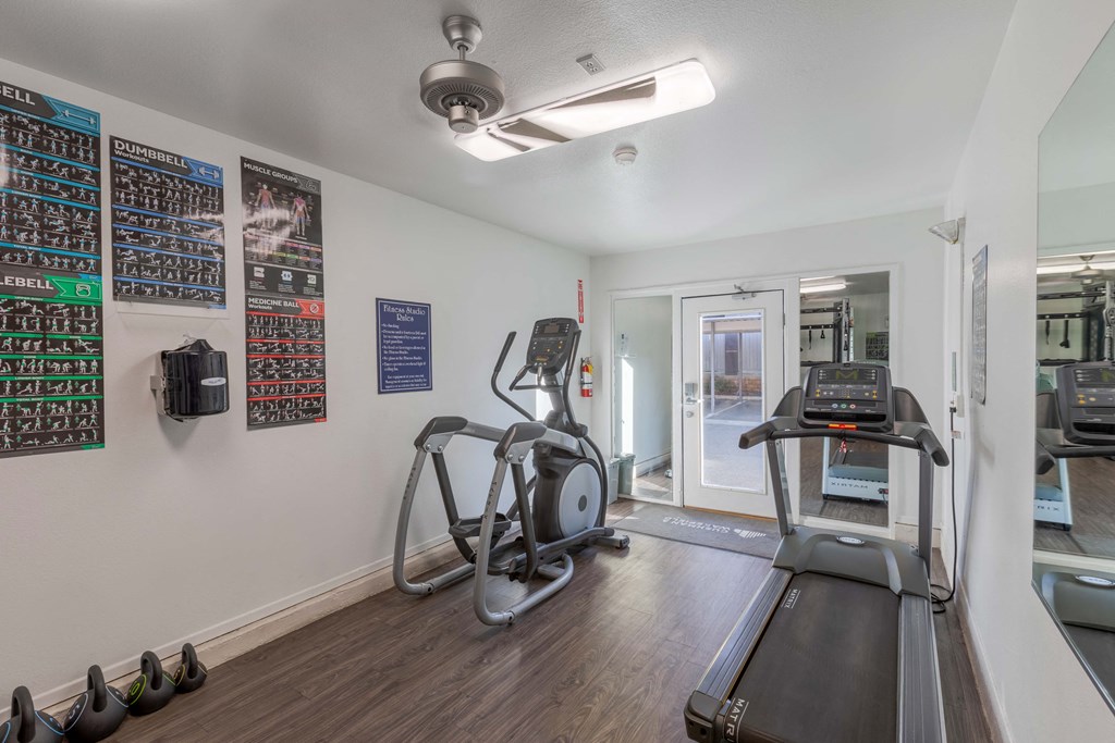 the gym at the preserve apartments
