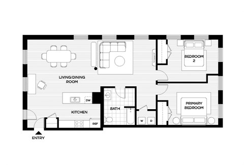 a floor plan of a home with a bedroom and a bathroom