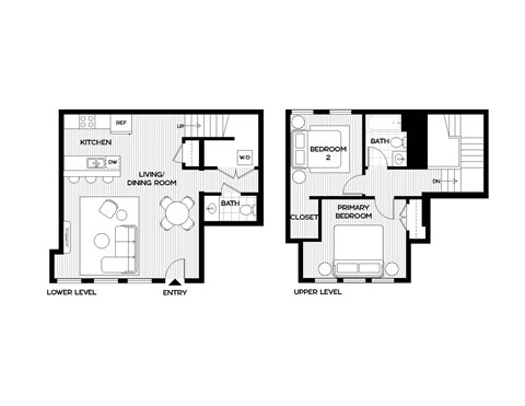 two bedroom floor plan layouts at the link residences