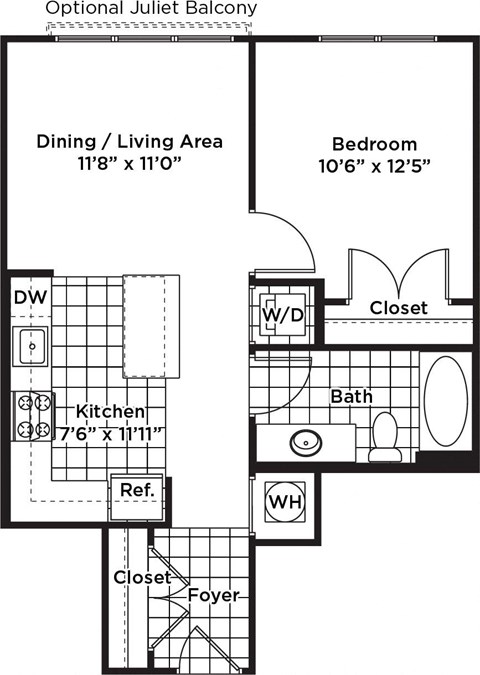 a floor plan of a bedroom house with a bathroom and a living room