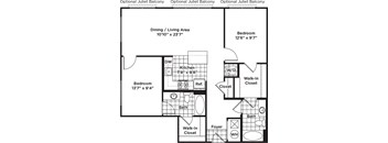 a floor plan of a house with potted plants