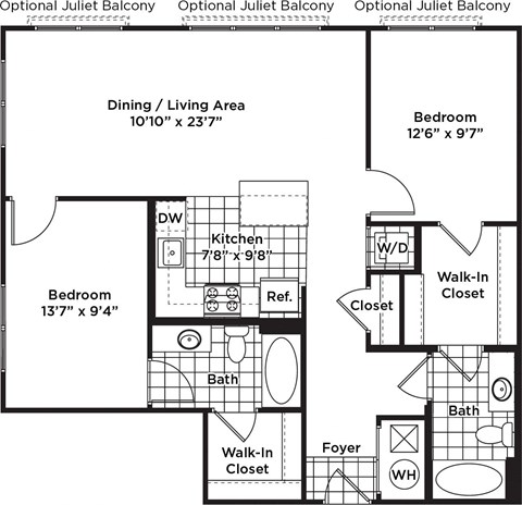 a floor plan of a house with potted plants