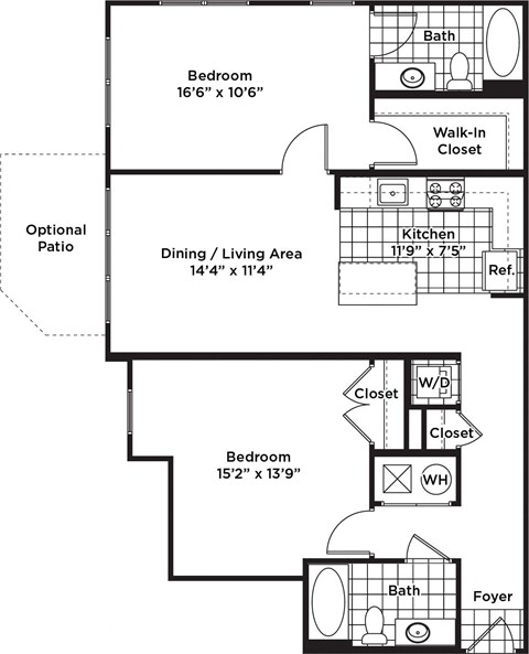 a floor plan of a house with a bedroom and a living room