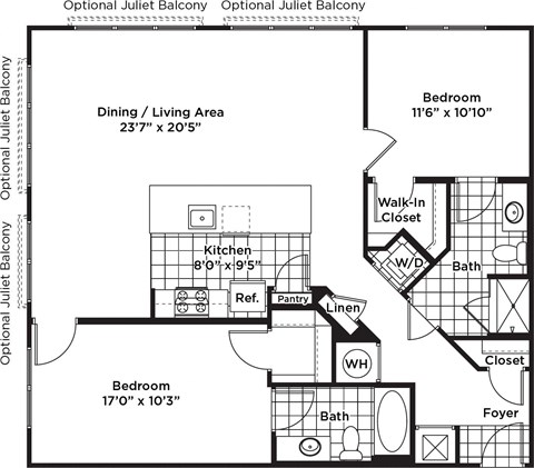 a floor plan of a bedroom house with a bathroom and a living room