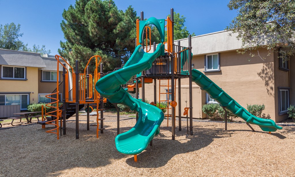 our apartments have a playground with slides