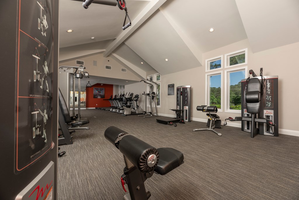 the gym at the preserve apartments