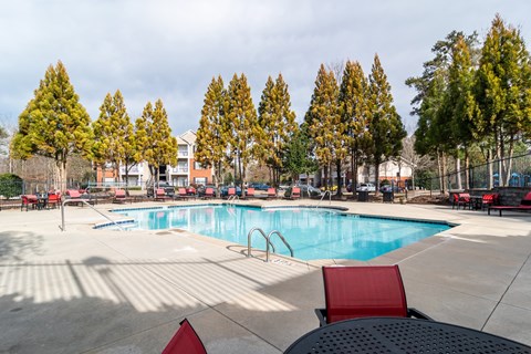 Sparkling resort-style swimming pool at Ashford at Spring Lake in Atlanta, Georgia