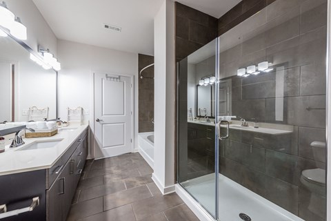 Station R Apartments in Atlanta GA photo of updated bathroom