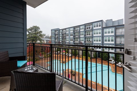 Station R Apartments in Atlanta GA photo of private patios and balconies