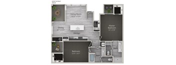 Desert Retreat 2BR 2B 2D Floor Plan
