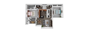 Domain 2 Bedroom 2 Bath 1257 square feet