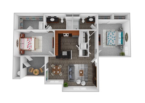 Domain 2 Bedroom 2 Bath 1257 square feet