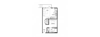 A black and white floor plan of a house with labeled rooms.