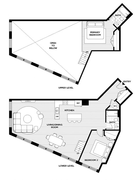 floor plan of the first and second floor of the house
