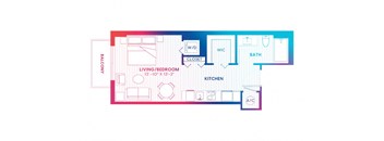 a floor plan of a house with bedrooms and a living room and a kitchen