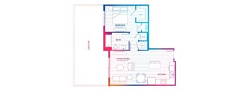 a blueprint of a floor plan of a house