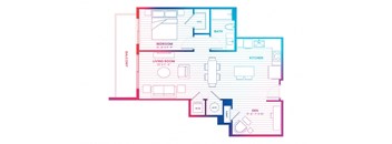 a blueprint of a floor plan of a house