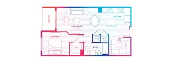 a drawing of a floor plan of a house