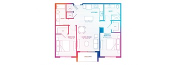 a blueprint of a floor plan of a house