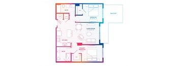 a blueprint of a floor plan of a house